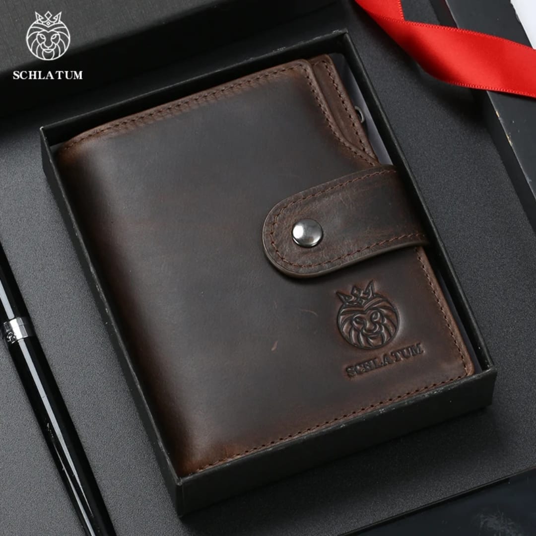 Portefeuille Schlatum en cuir véritable